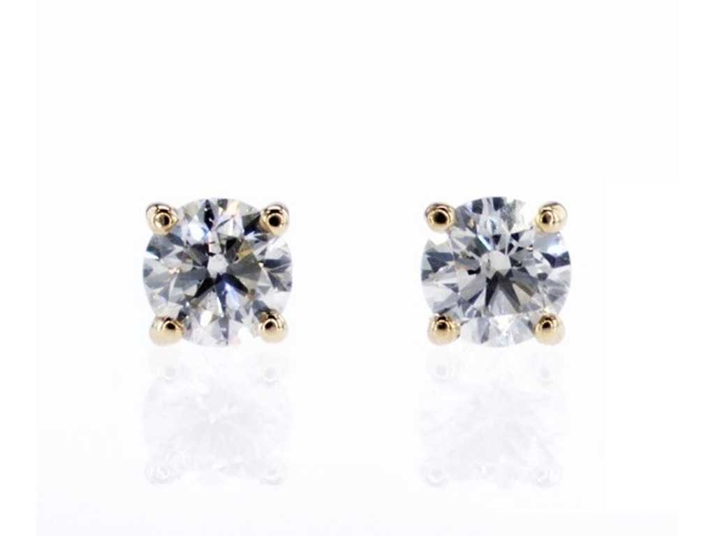 Solitaire Earrings in Natural Diamond 0.62 carat