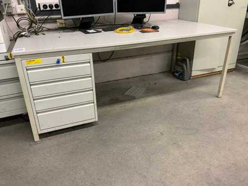 Masă de lucru cu blocuri de rulare