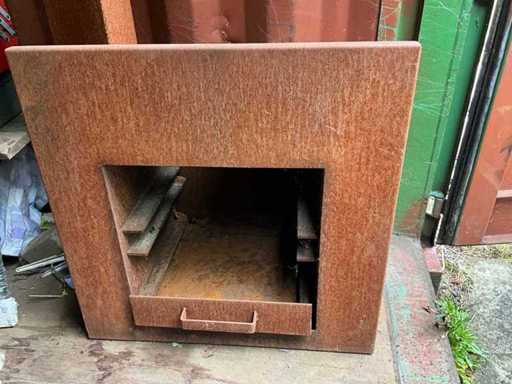 Steel garden fireplace / BBQ