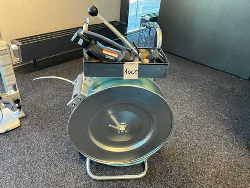 Signode BHC2300 cordless strapping tool with roll-off trolley