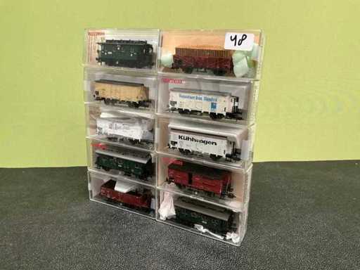 Fleischmann 5346 / 5349 / 5051 / 5059 / 5203 / 5357 / 5346 / 5855 / 5208 / 5056 Wagon miniature (10x)