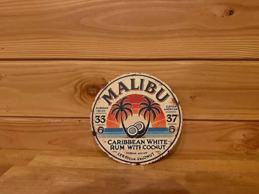 Metal advertising sign round 20cm