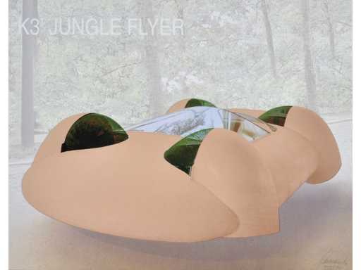 Panamarenko - K3 Flyer de la jungle - impression couleur avec gravure