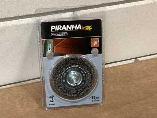 Piranha staalborstel op stift, 75 mm (13x)