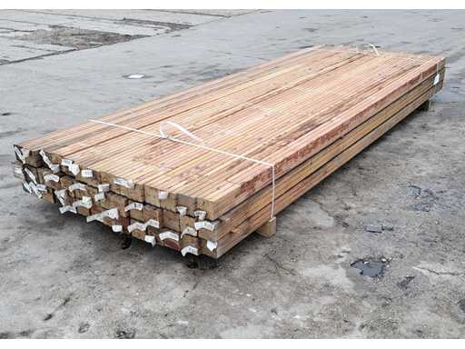 42x Kapur palen 68 x 68 mm, lengte 275 cm 