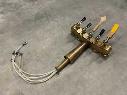 5-tap Brass dispense tower