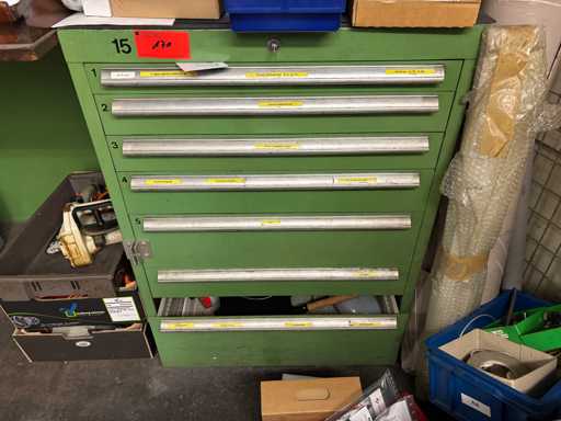   Tool cabinet with contents