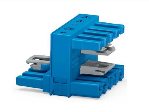 Wago H-distributore a 5 perni Cod. Io blu (25 volte)