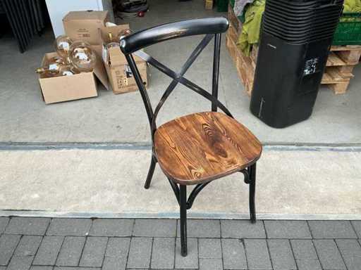 Projet OKIDO chaise de restaurant noire antique totale (17x)