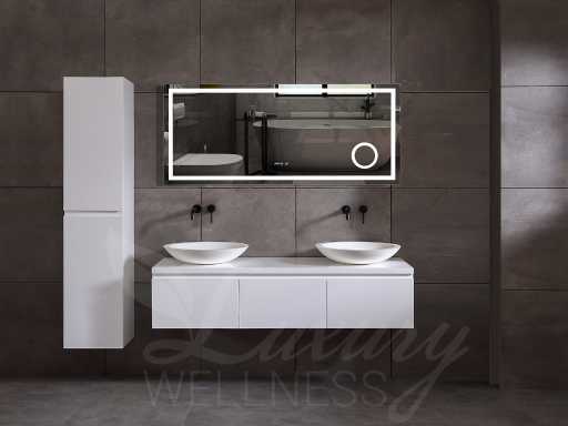 Mawialux ensemble de meubles de salle de bain blanc mat 150 ou 180cm au choix 