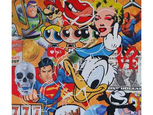 Mixed media/Acryl handbewerkt SimonBruno