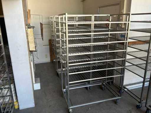 Afkoel etagewagen, rvs (11x)