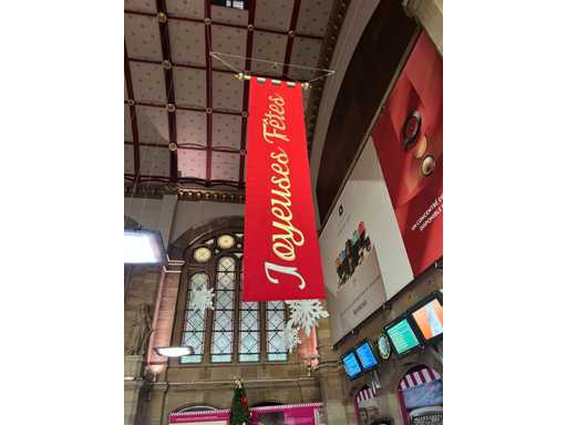  Baner "WESOŁYCH ŚWIĄT" Reklama – Biały i czerwony X5