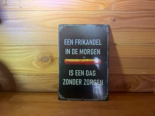 Metalen reclame bord