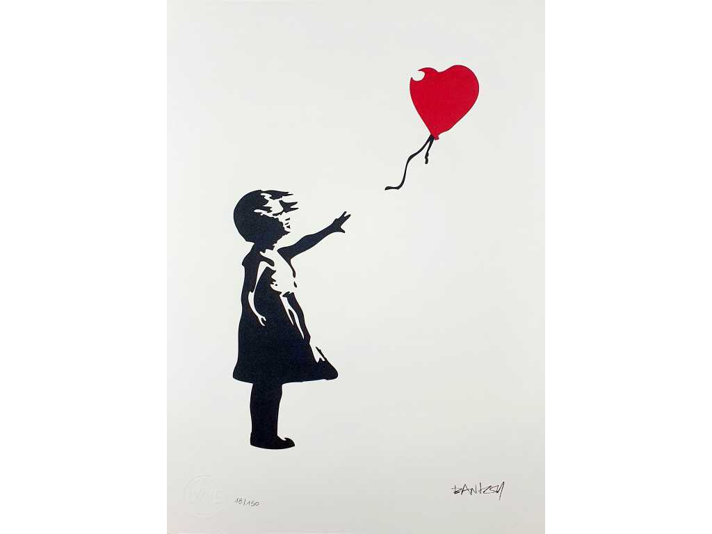 Banksy (geboren 1974), basierend auf - Mädchen mit Ballon