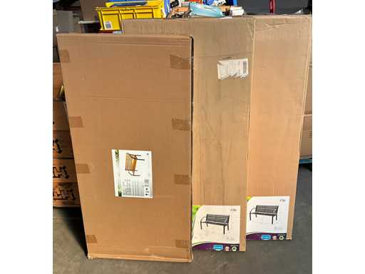 Mix kavel tuinbanken (3x)