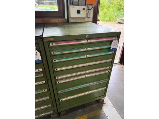   Workshop drawer cabinet with contents