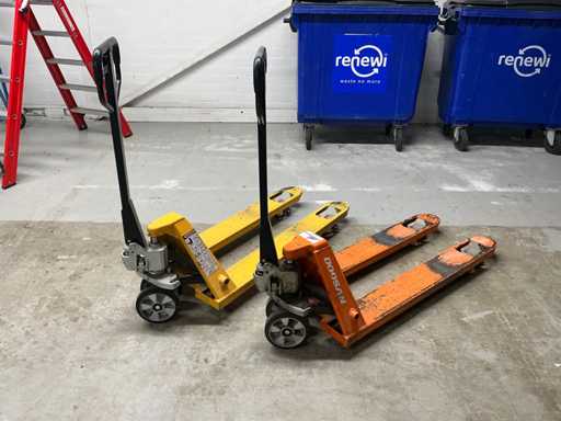 Hand hydraulische palletwagen (2x)