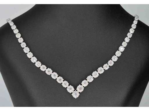 Diamanten collier 850 briljant geslepen diamanten 8.00 carat totaal