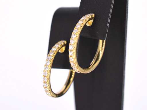 Boucles d’oreilles en or 26 diamants