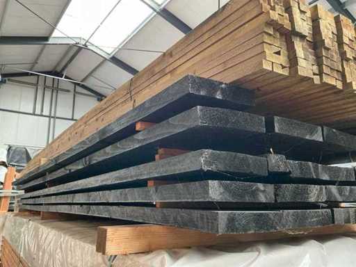 Zwarte balken 45x195 - 400 cm (21x)