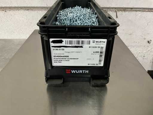 Würth 10.39 kg Place screw cylinder head 3.5 x 25 in stackable box