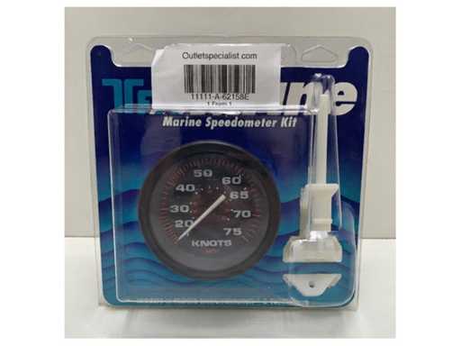 Kit Teleflex Marine Speedometer 75 noduri analogic negru - 62158E