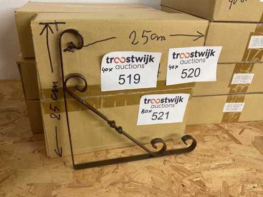 40 rustikale Regalhalterungen oder Blumentopfaufhänger