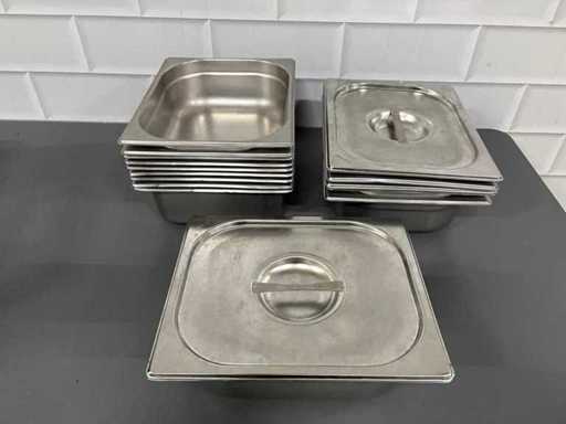 Stal nierdzewna – pojemnik Gastronorm z pokrywką (15x)