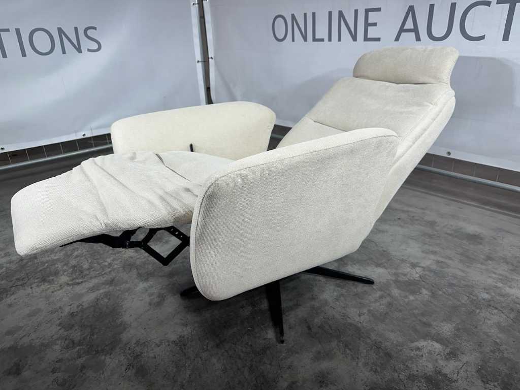 Hjort Knudsen - Recliner, beige fabric, size M, manually adjustable