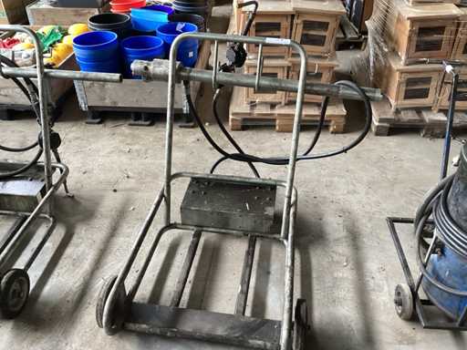carrello porta fusti pompa pneumatica