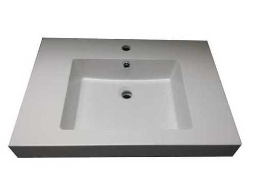 Van Marcke - Louis - Tablette rectangulaire intégrée avec bassin intégré - Bassin