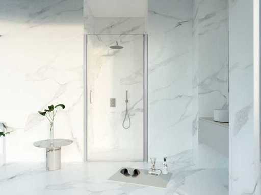Fortifura Galeria Shower door brushed nickel 90x200cm easy clean pvd