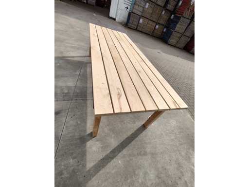 Table d’extérieur solide 1x en chêne 2m80