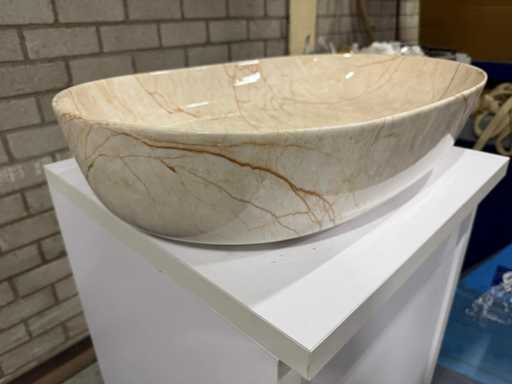 Aspect marmur? Oval Sink lucios