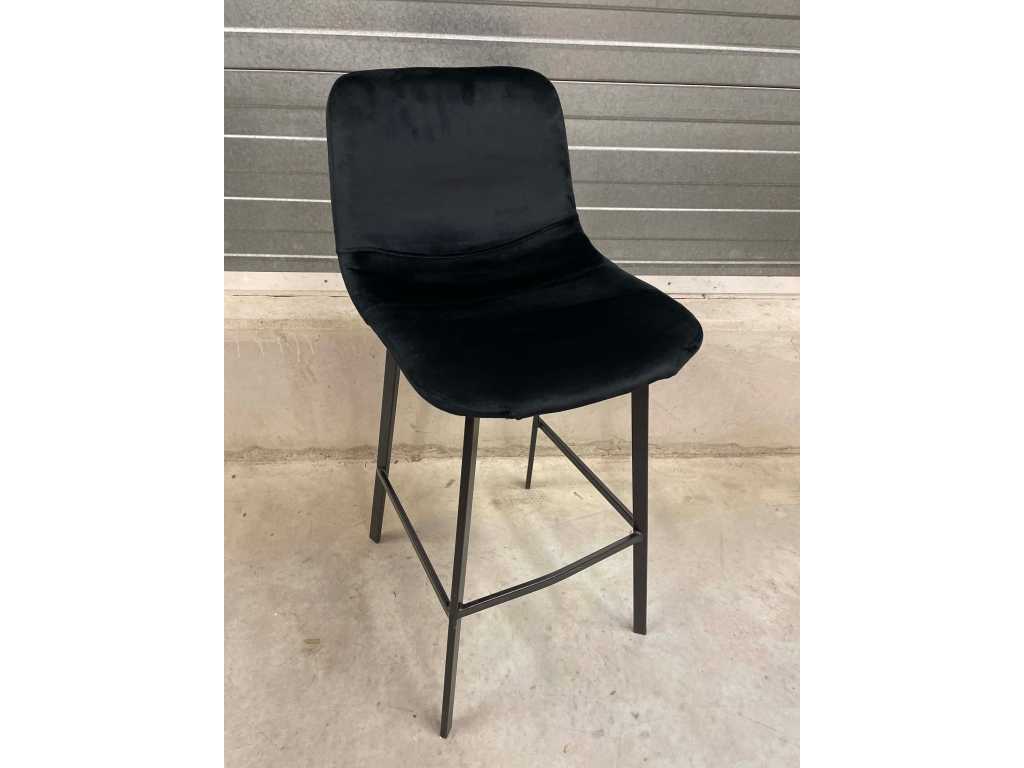 4 x Tabouret de bar velours 