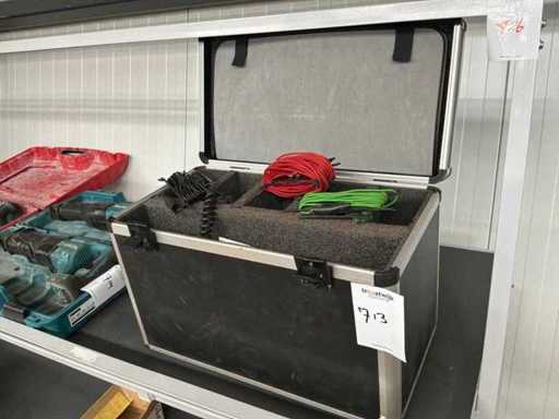 Tool case with various cables