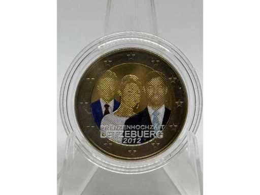 Colorizzato 2 Euro 2012 – Granduca Enrico e Granduchessa Maria Teresa (Nozze d'Oro) – Lussemburgo