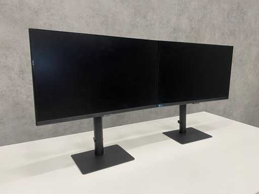 2x Samsung S24A600UCU - 24" monitor op voet - DP, HDMI