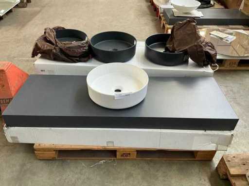 Mobili da bagno con lavandino (140x46 cm)