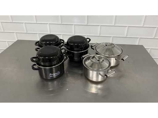 (oțel inoxidabil) oale de gătit (5x)