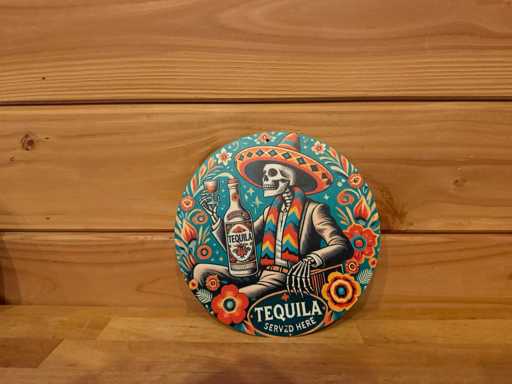 Metal advertising sign round 20cm