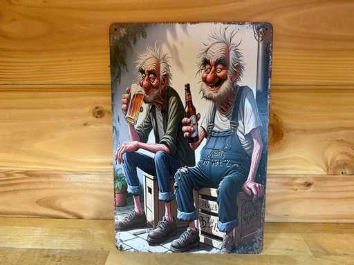 metaal reclame wandbord