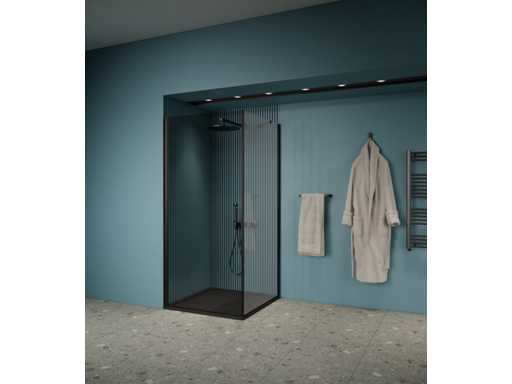 Gliss Design Cabina Doccia Magus Nero 1 Porta 90