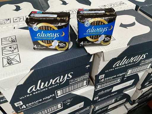 Cutia igienică Always Ultra Secure Night 16x 9 bucăți (8x)