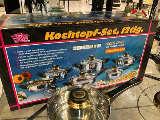 GSW Gold line 12-piece cooking pot set
