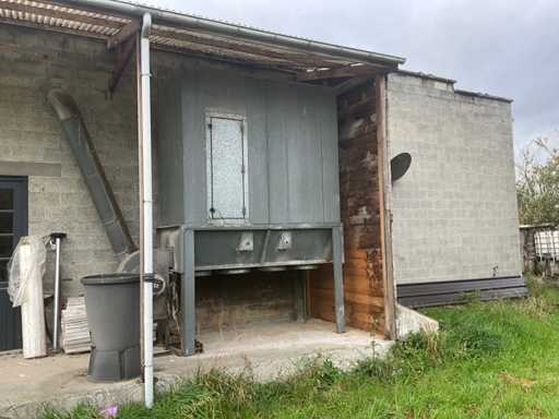 Système d’aspiration industriel avec caisson de filtre et ventilateur
