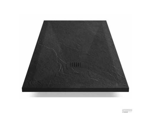 Aquatrends Sanistone Shower Vassoio nero 90x90cm