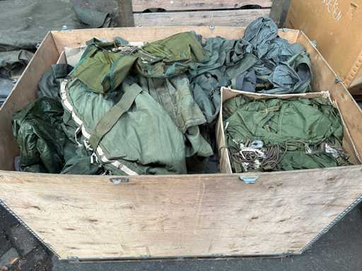 Batch of various parachute parts