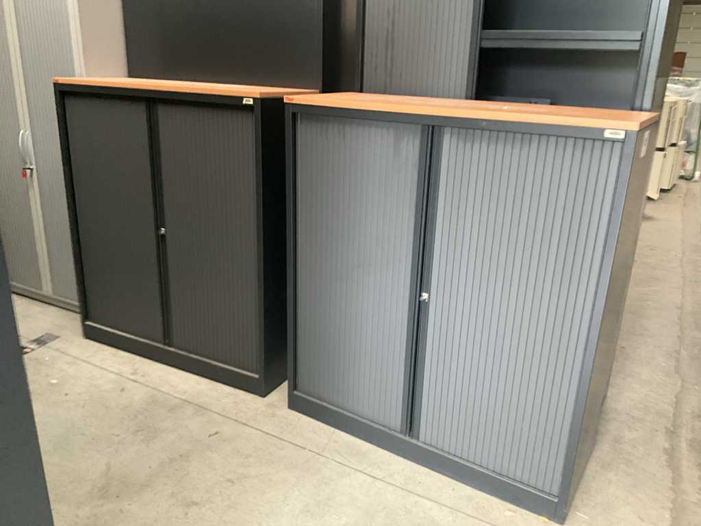 2 half-height metal file/storage cabinets PAMI